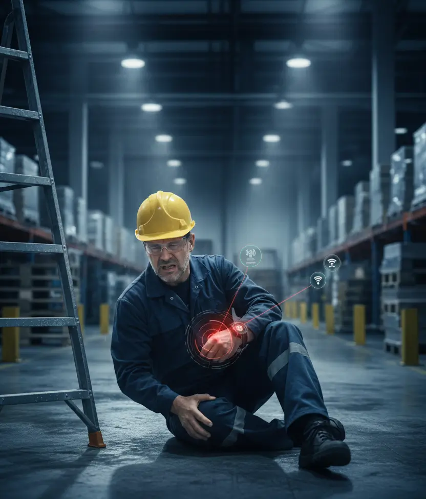 le déclenchement d'une alerte SOS, l'envoi de la position GPS, et la boucle d'appels vers le centre de télésurveillance